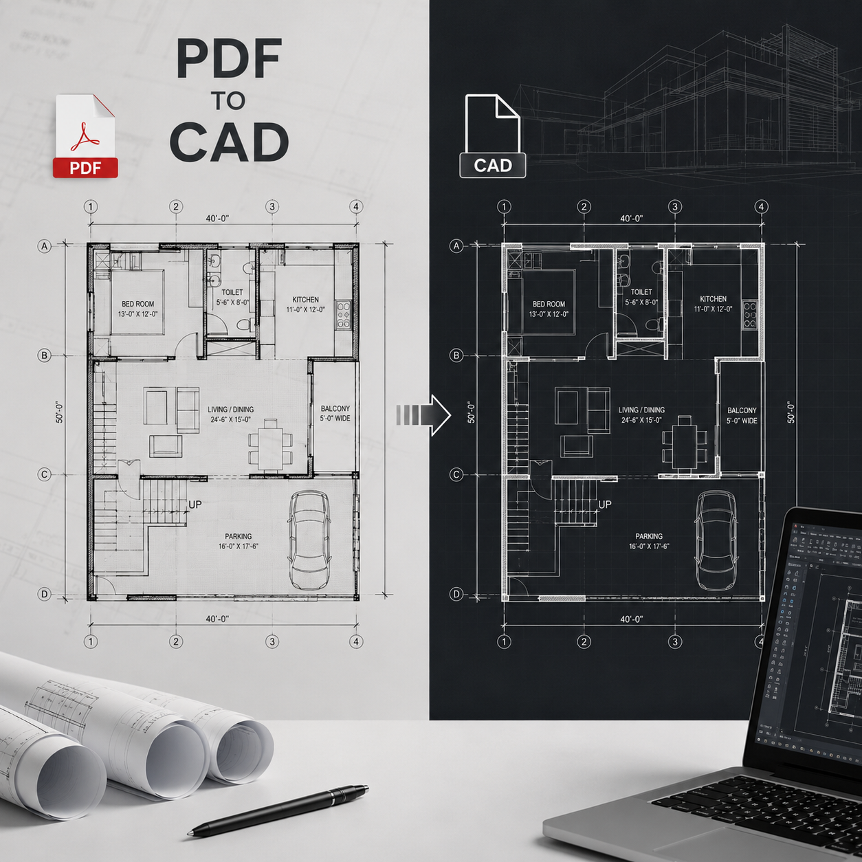 Paper to CAD conversion